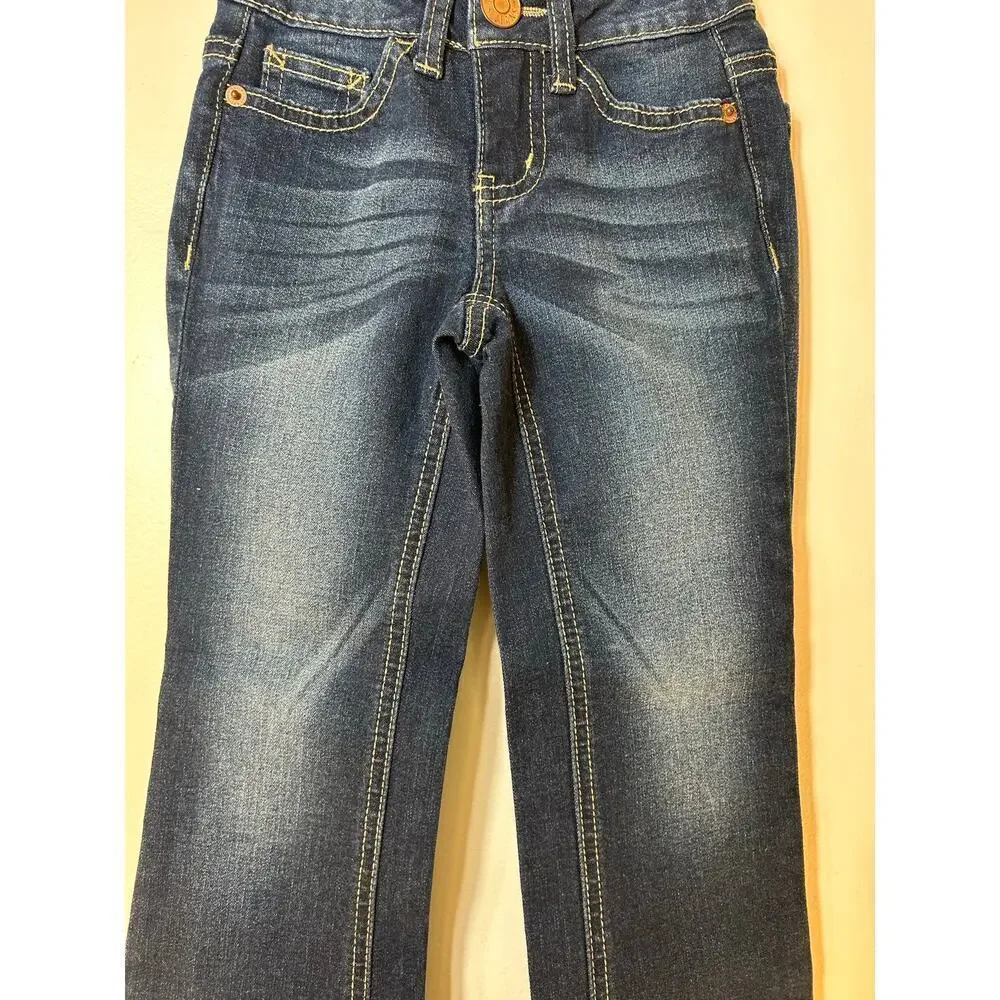 JUSTICE Girl’s Dark Wash Midrise Boot Cut Jeans / Size: 6 Slim